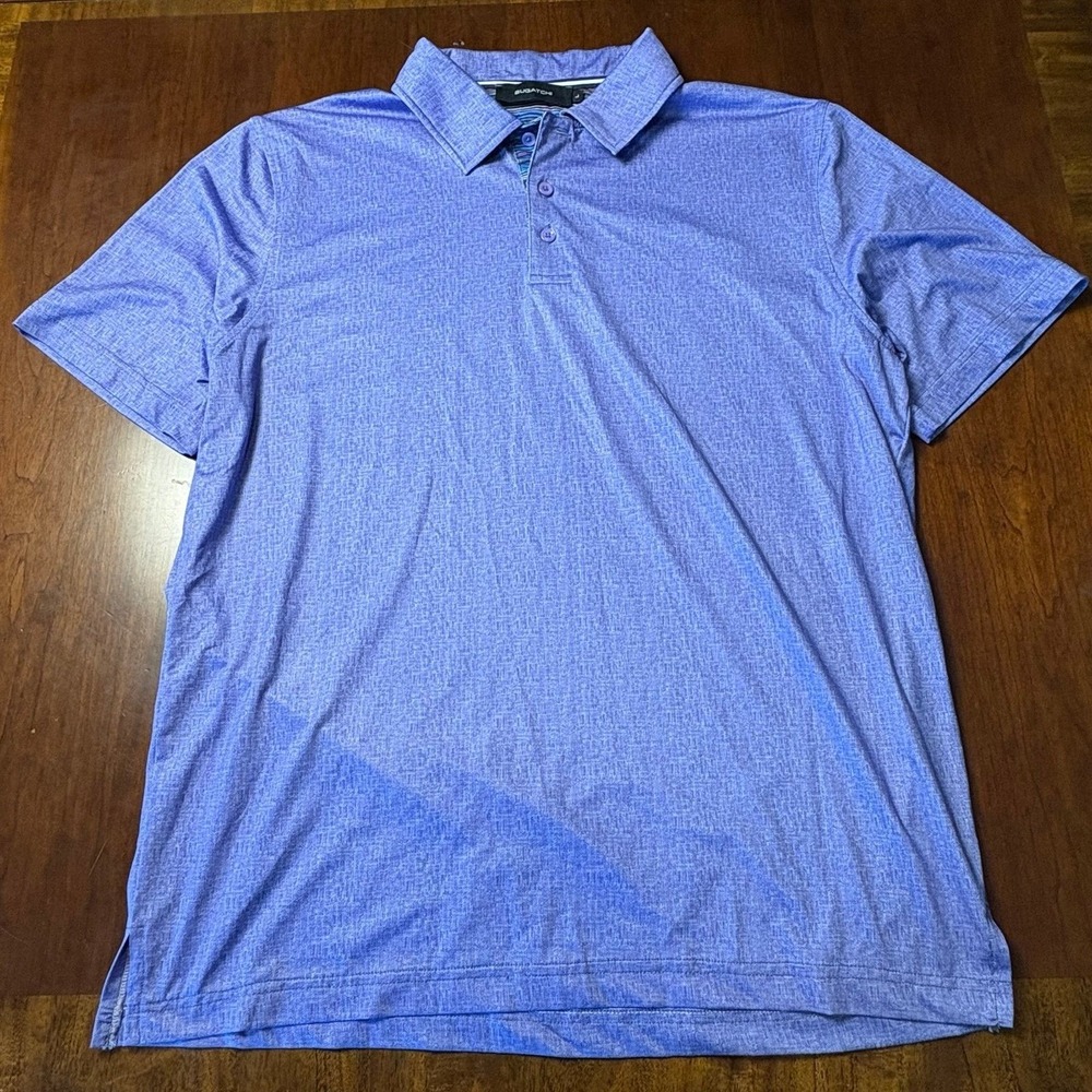 Bugatchi Performance Polo Purple Men's Large